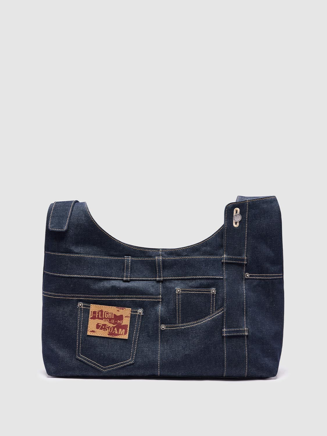 Buckled Denim Shoulder Bags