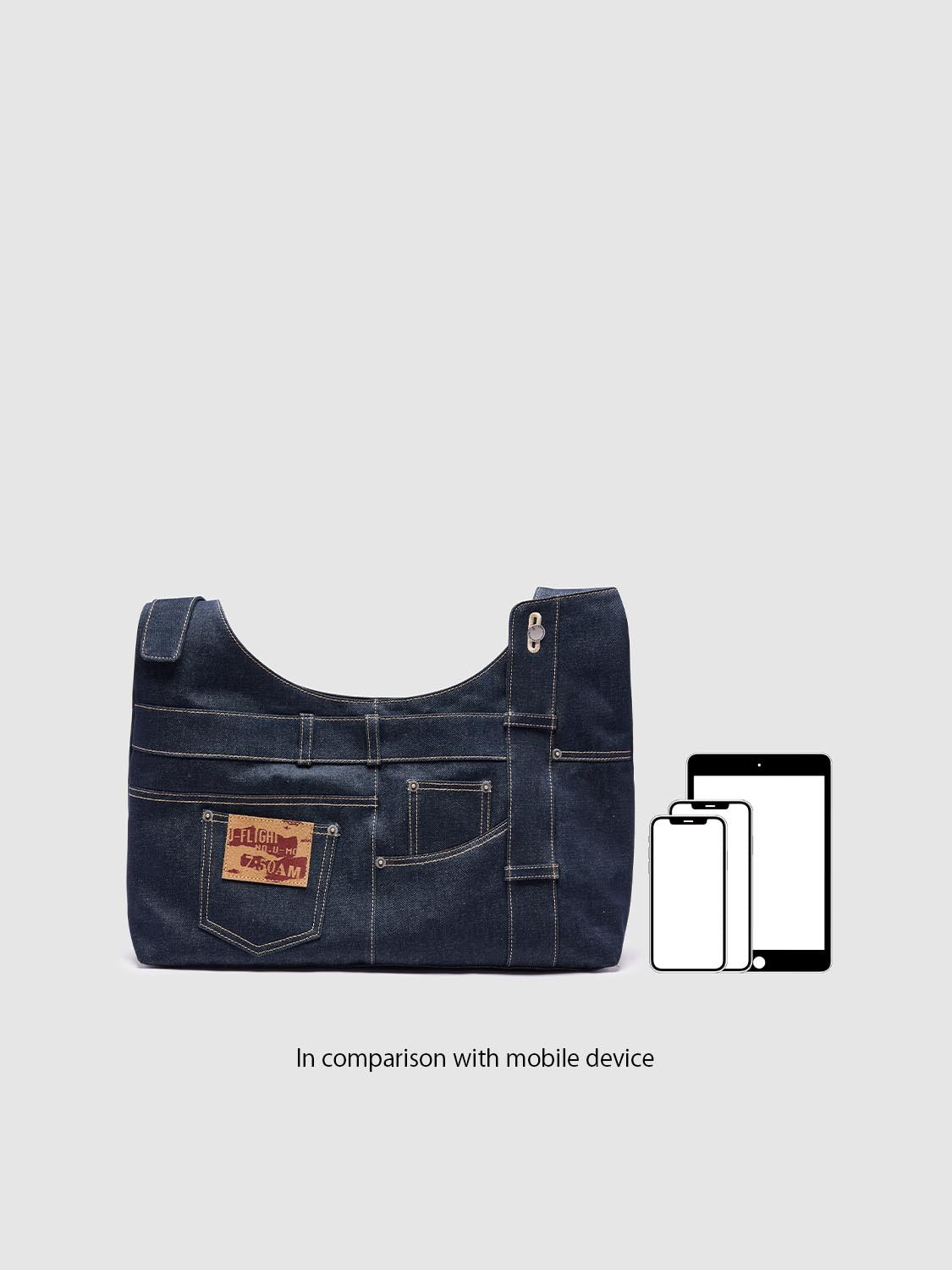 Buckled Denim Shoulder Bags