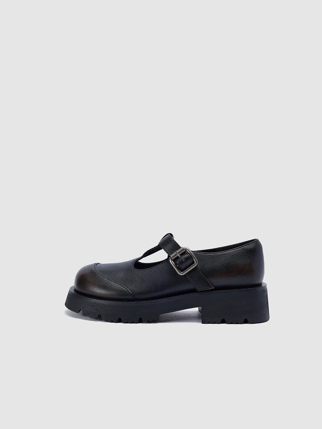 Mary Jane T-Strap Chunky Heel Pumps