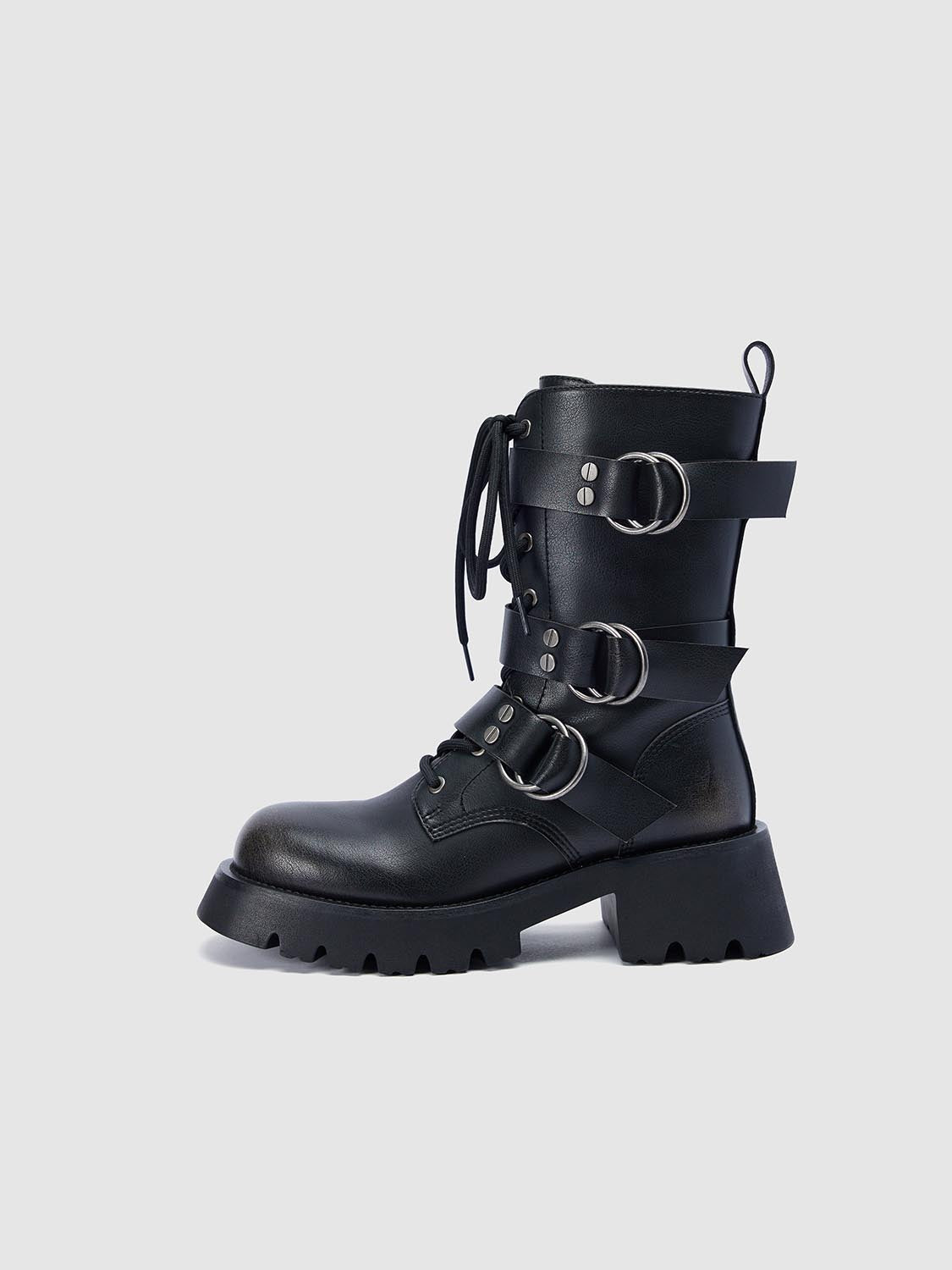 Belt Decor Combat Boots