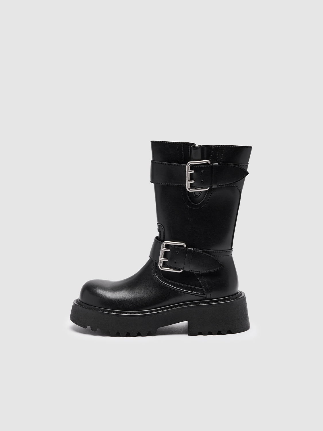 Buckle Detail Chunky Boots