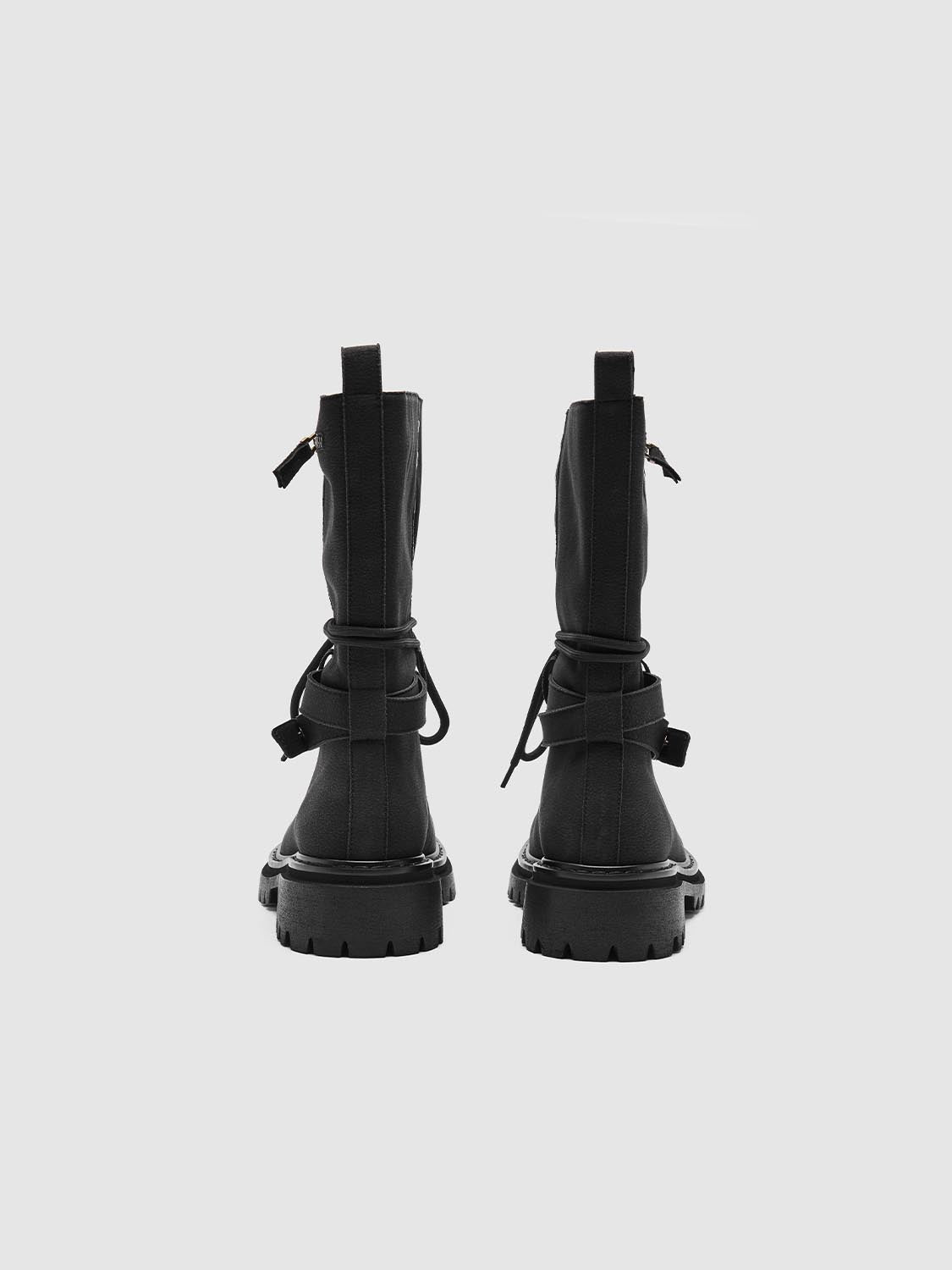 Zipper Detail Chunky Ankle Boots