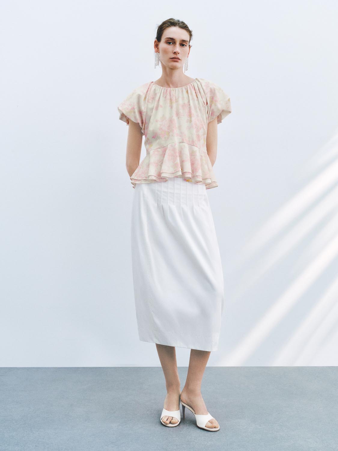 Floral Ruffle Overhead Shirts