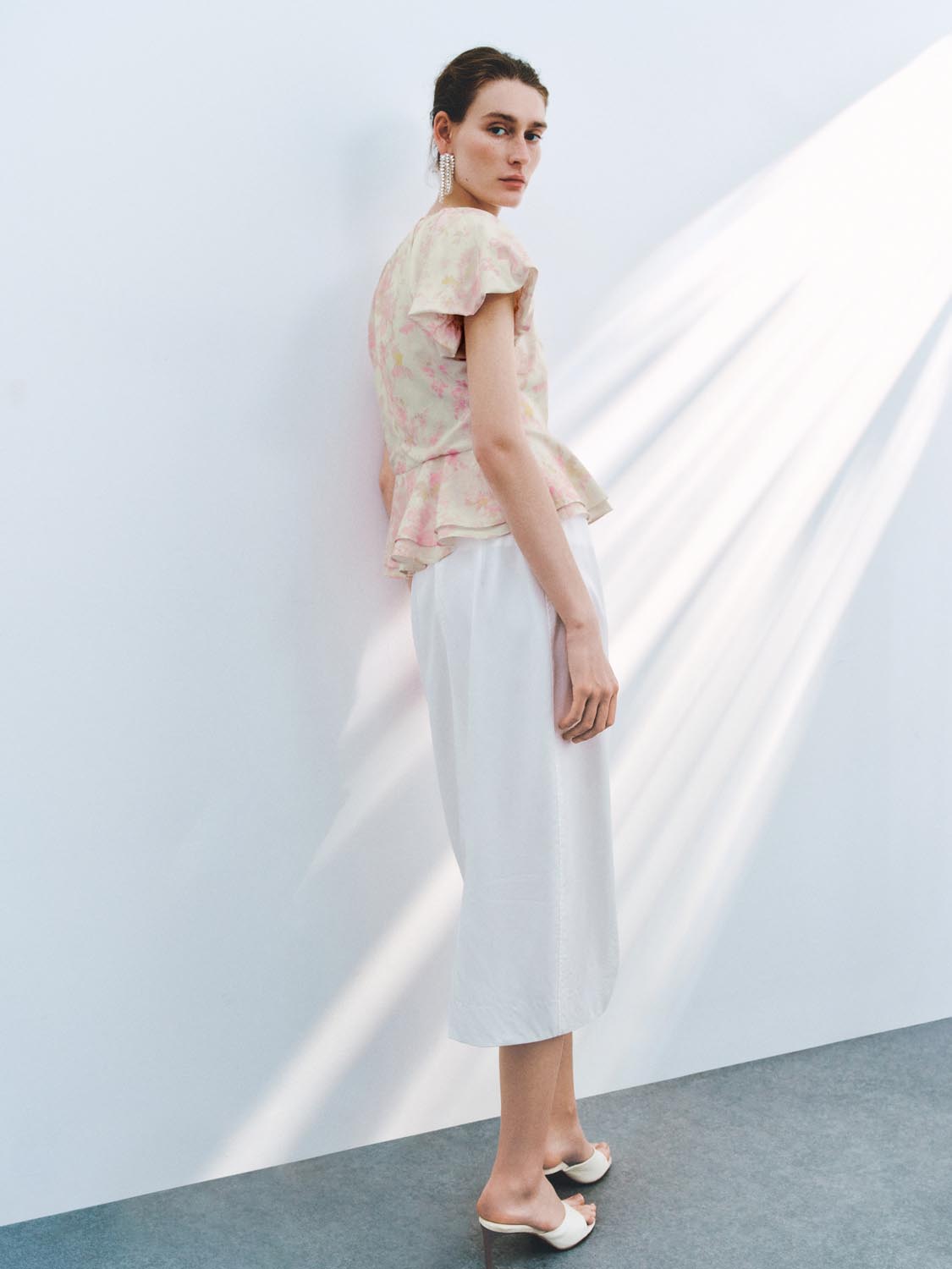 Floral Ruffle Overhead Shirts