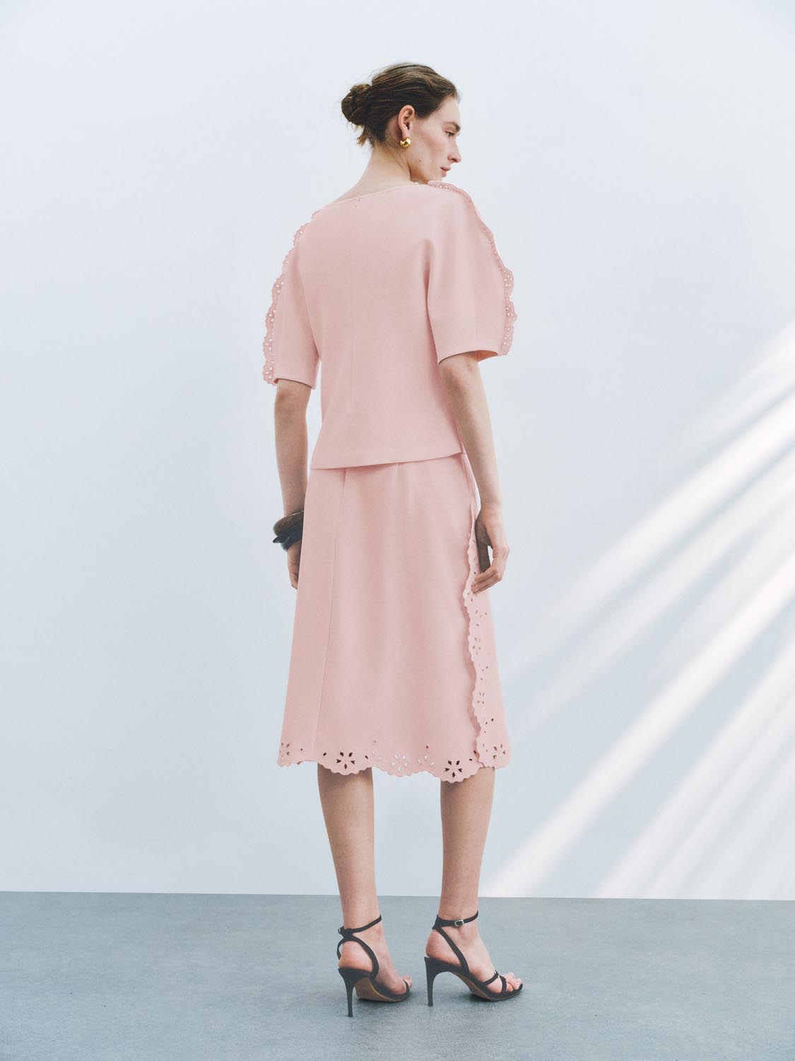 Lace Trim Straight Skirts