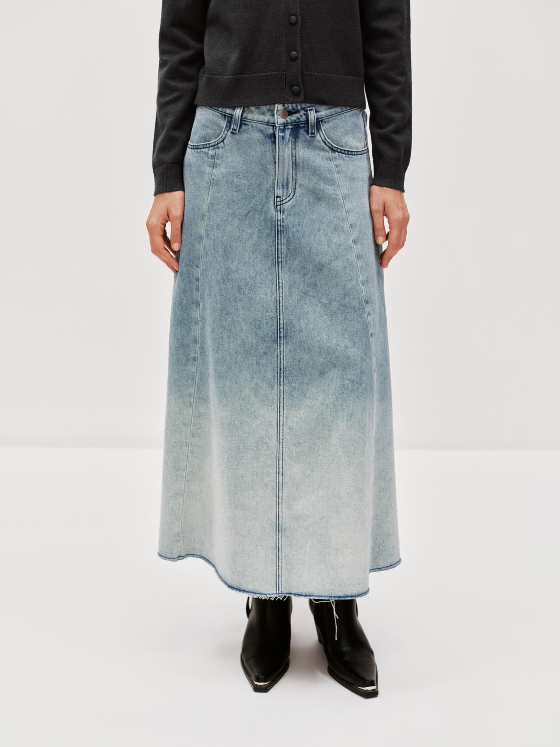Denim Midi Skirts