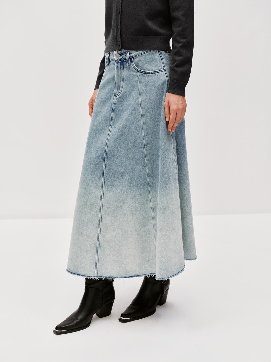 Denim Midi Skirts