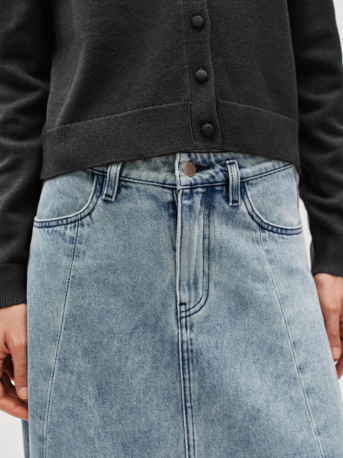 Denim Midi Skirts
