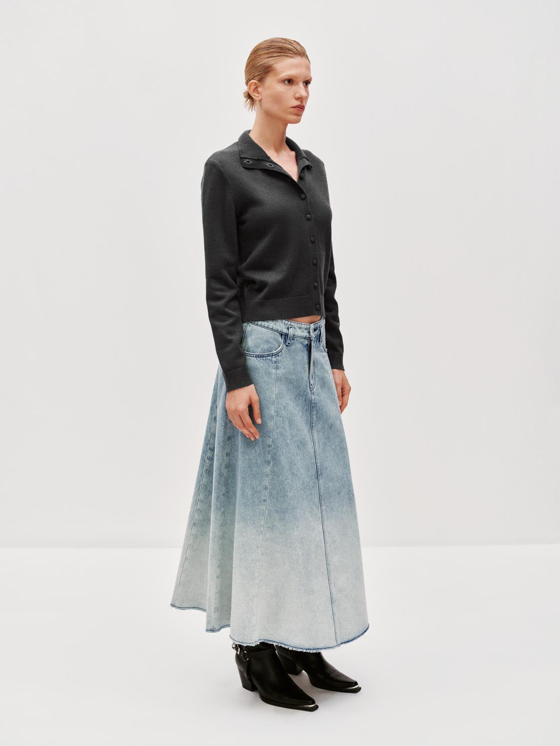 Denim Midi Skirts