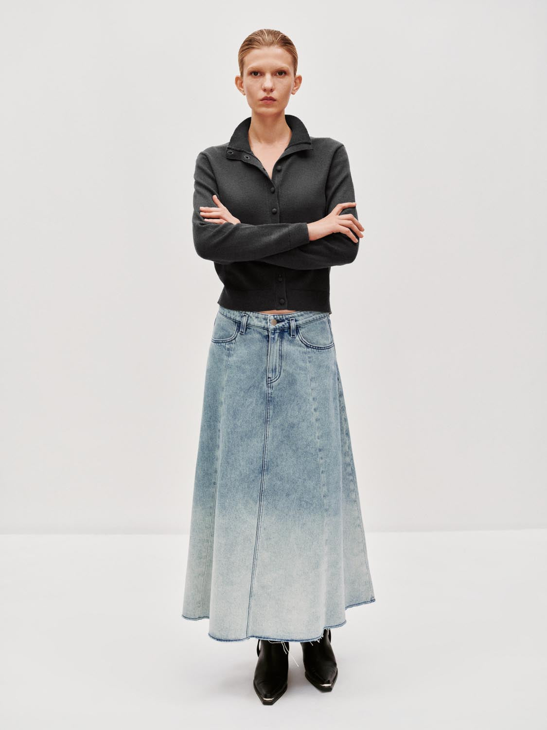 Denim Midi Skirts