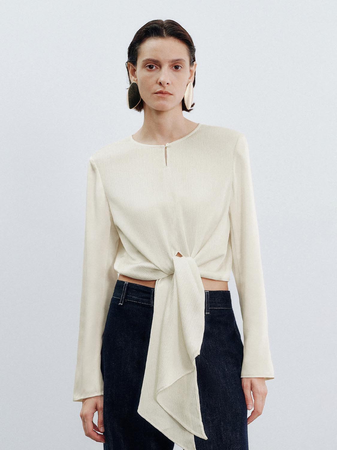 Tie Up Front Overhead Shirts
