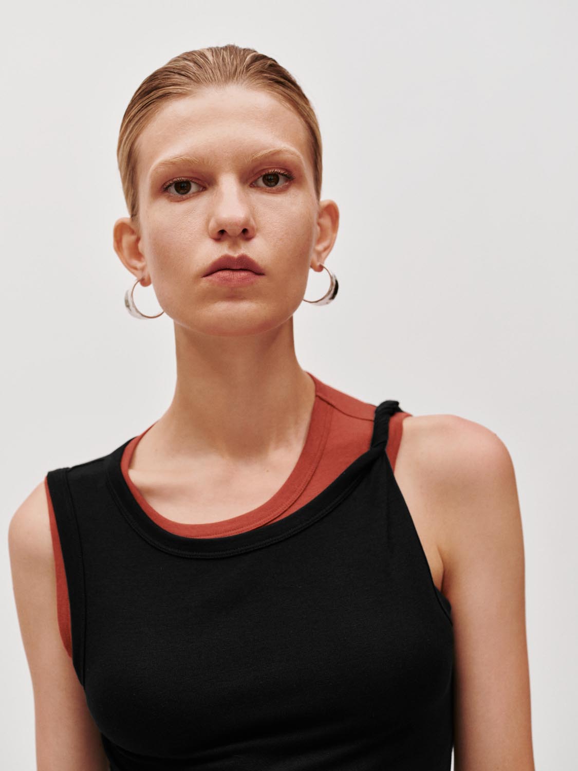 2 In 1 Contrast Vest Top