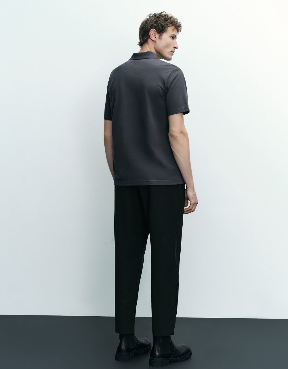 Drop Shoulder Polo Shirt