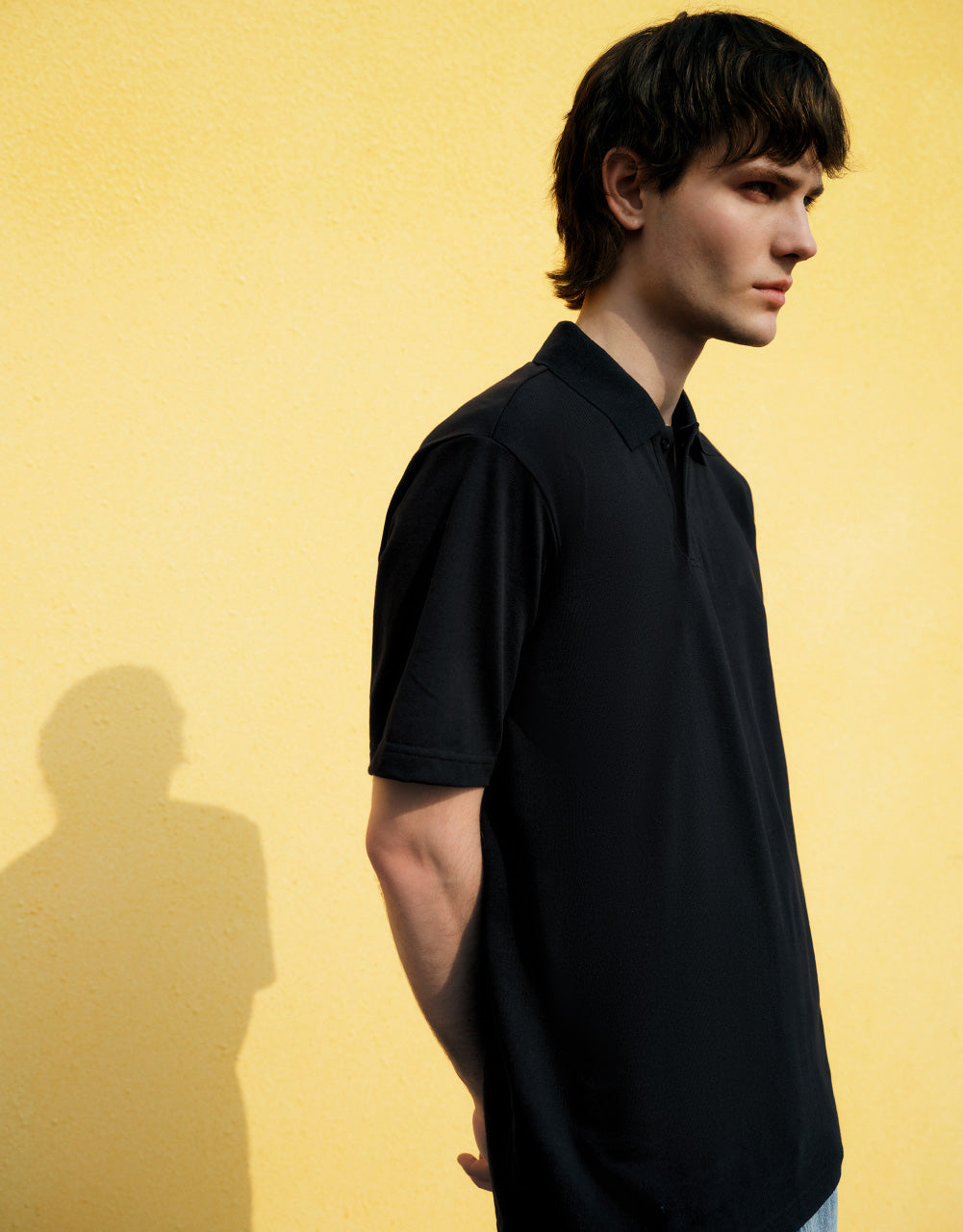 Drop Shoulder Polo Shirt