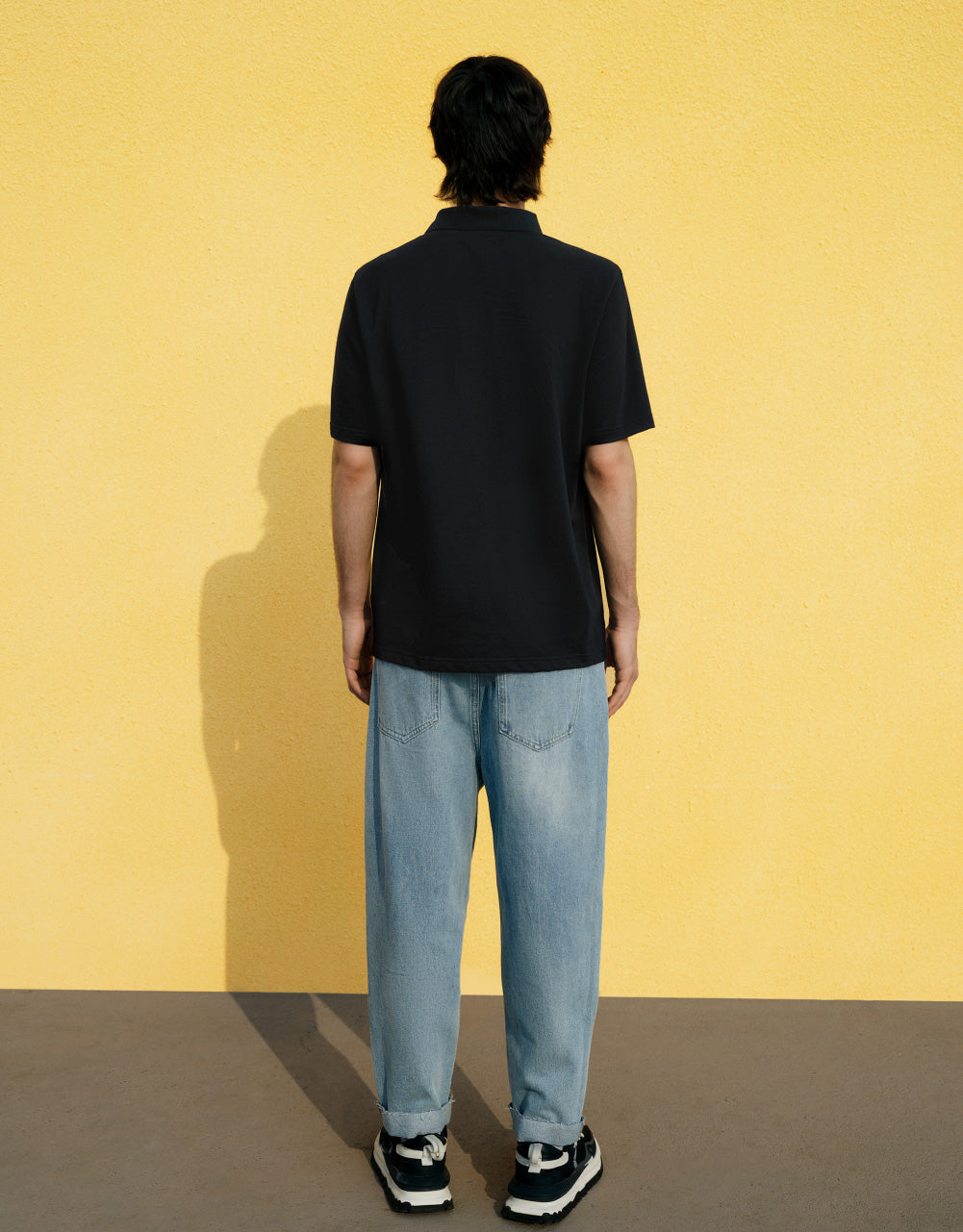 Drop Shoulder Polo Shirt