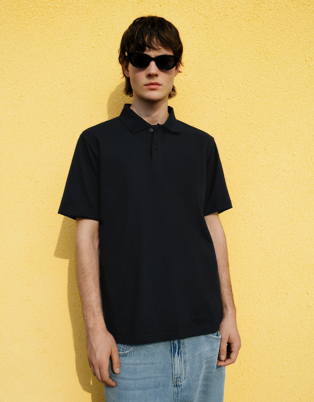 Drop Shoulder Polo Shirt