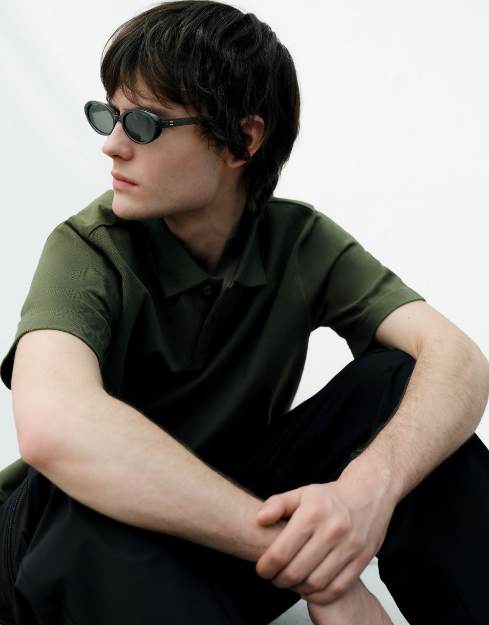 Drop Shoulder Polo Shirt