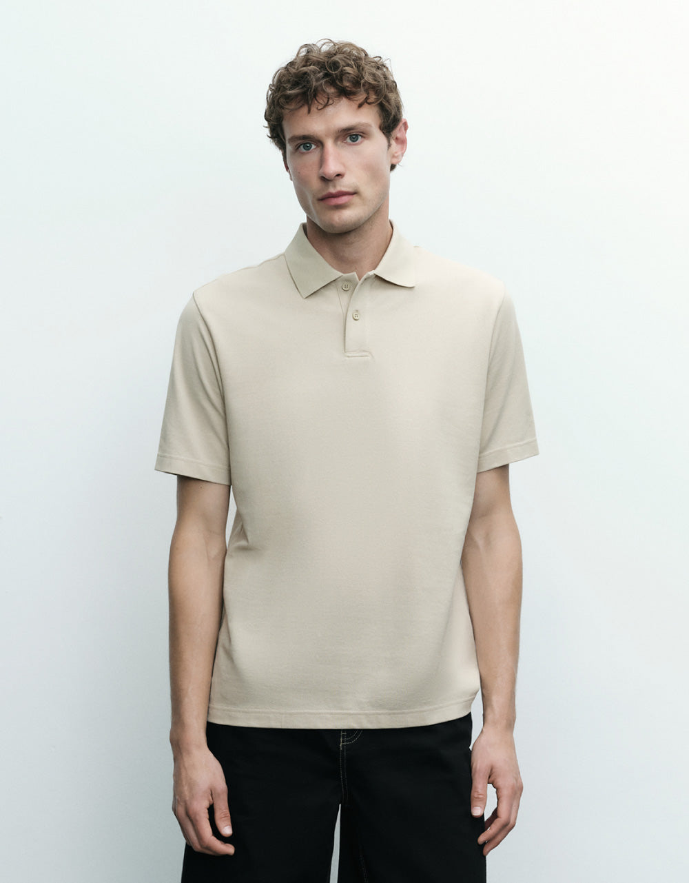 Drop Shoulder Polo Shirt