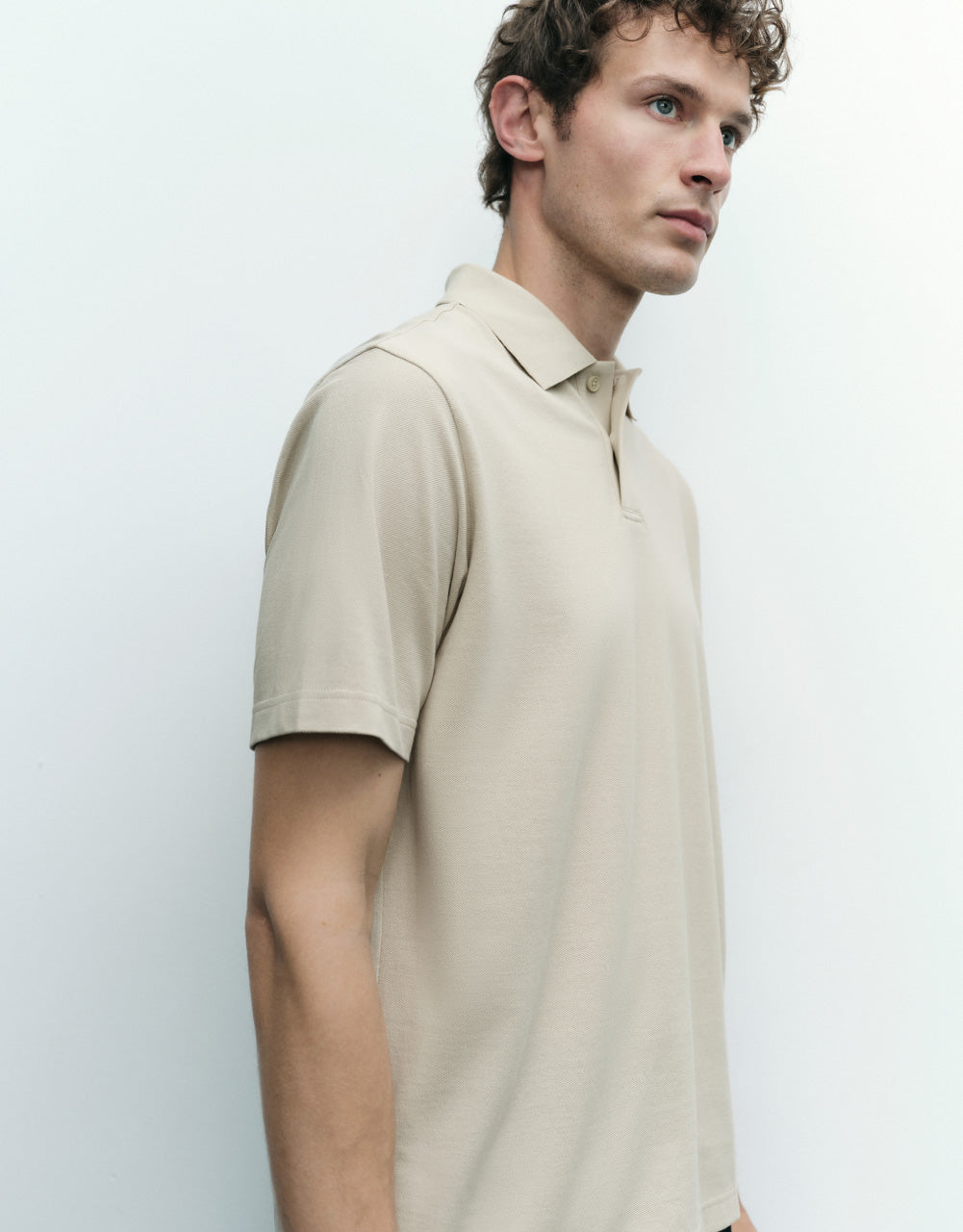 Drop Shoulder Polo Shirt