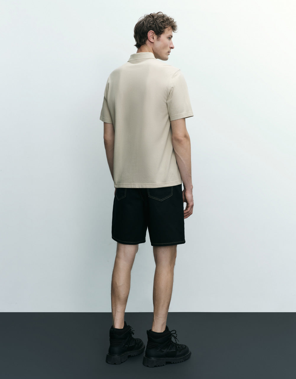 Drop Shoulder Polo Shirt