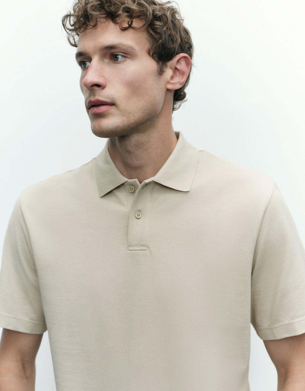 Drop Shoulder Polo Shirt