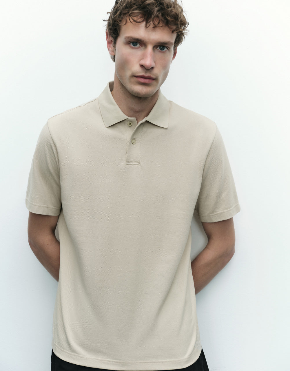 Drop Shoulder Polo Shirt
