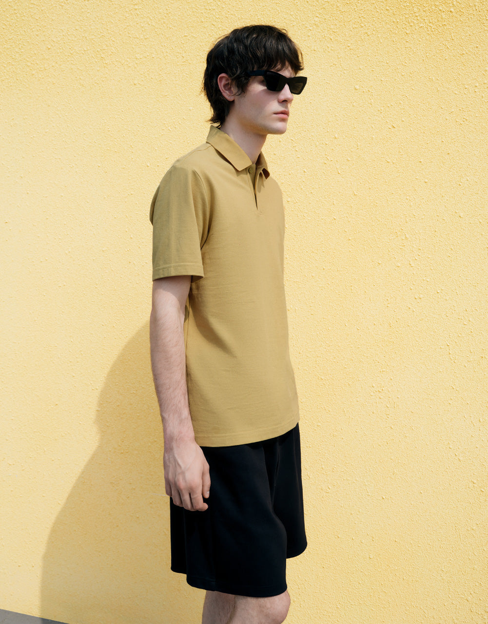 Drop Shoulder Polo Shirt