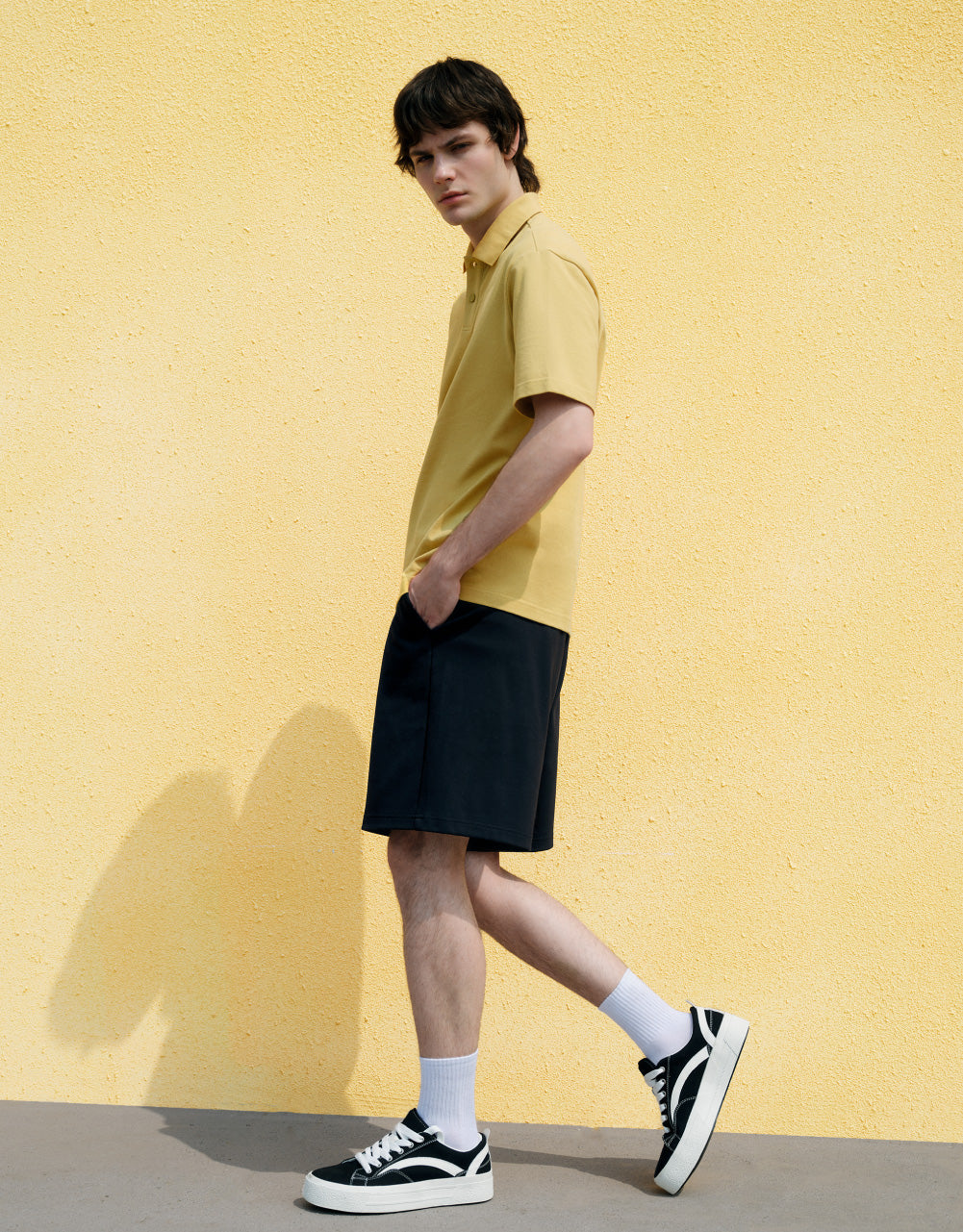 Drop Shoulder Polo Shirt