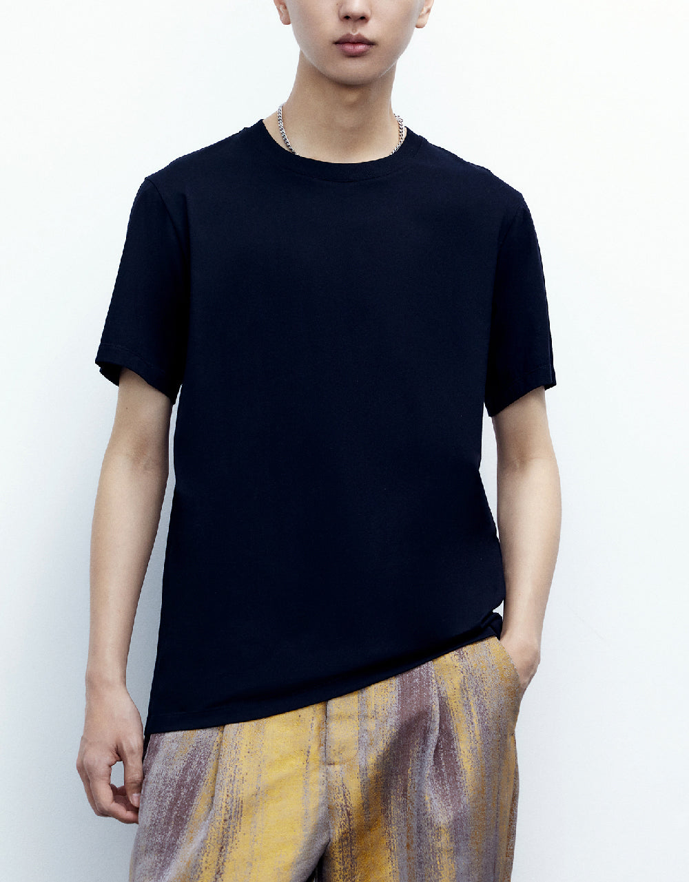 Drop Shoulder Sleeve Crew Neck T-Shirt