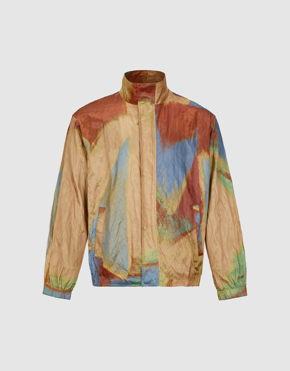 Printed Stand Collar Jacket
