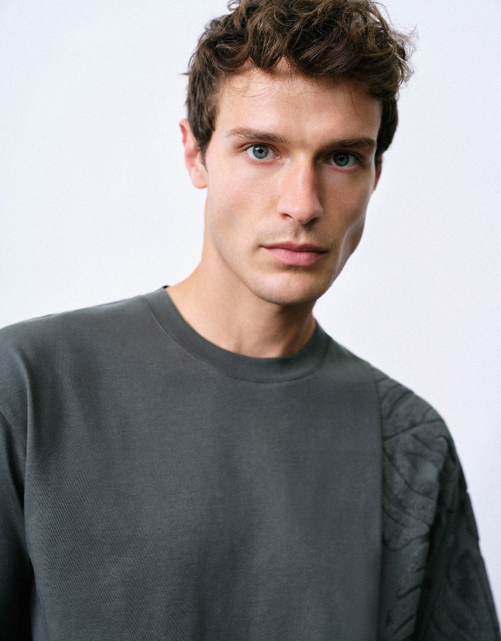 Embossed Crew Neck T-Shirt