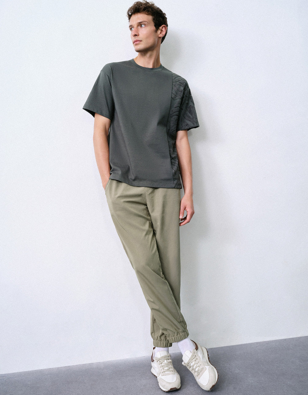 Embossed Crew Neck T-Shirt