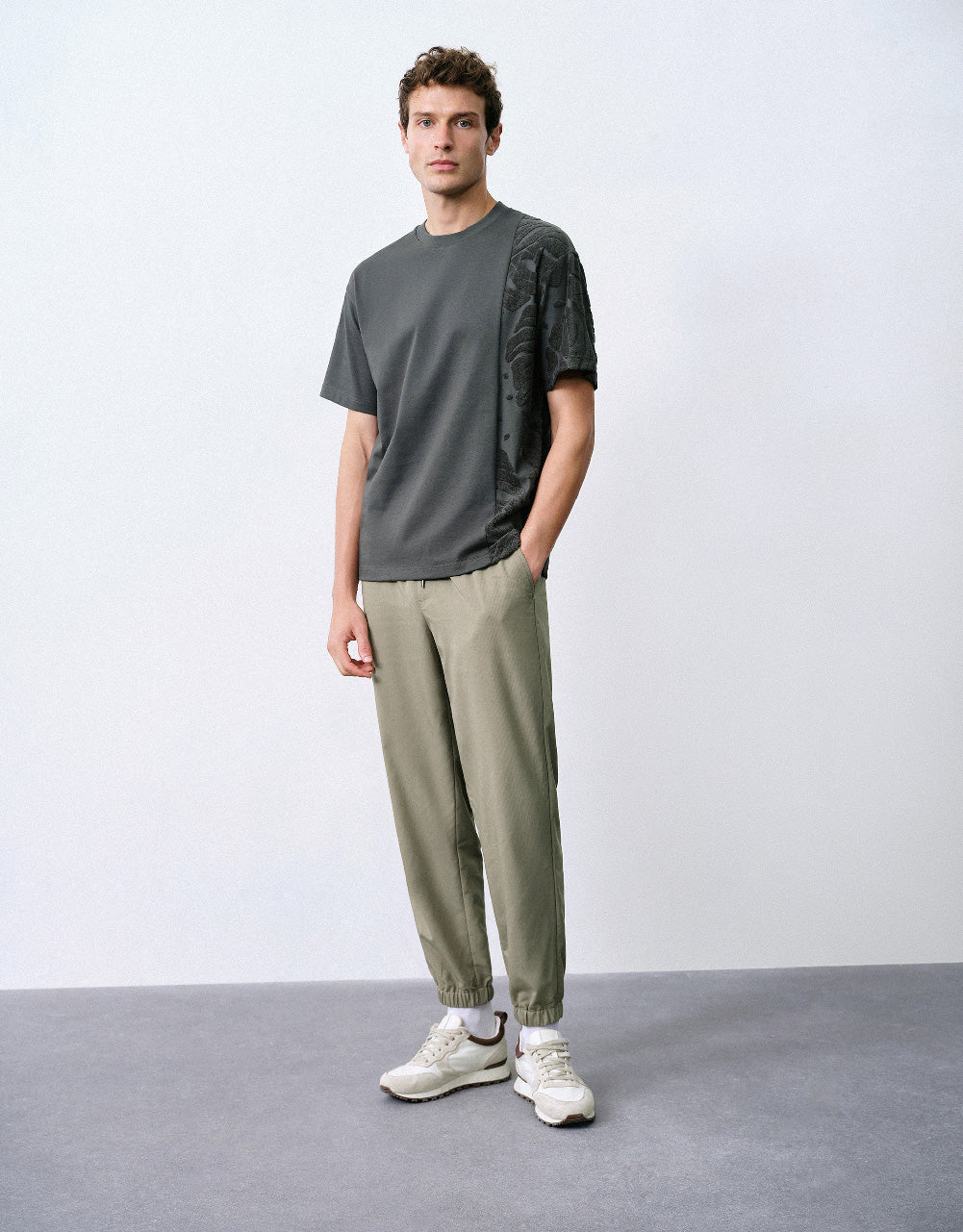 Embossed Crew Neck T-Shirt