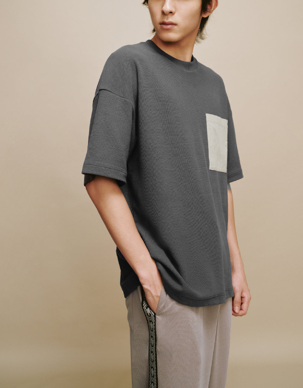 Straight T-Shirt With Pocket