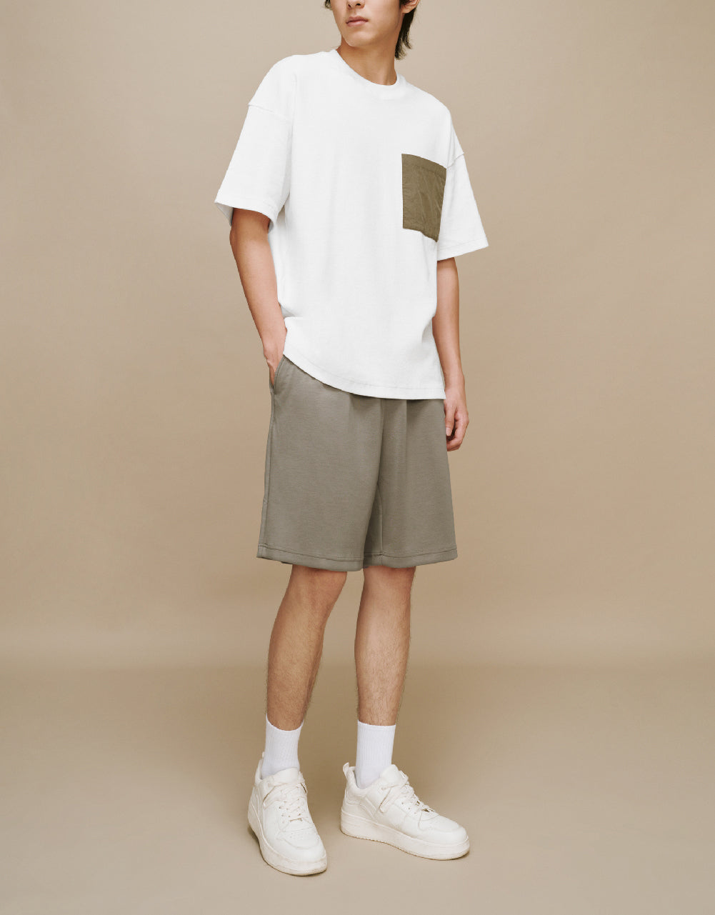 Straight T-Shirt With Pocket