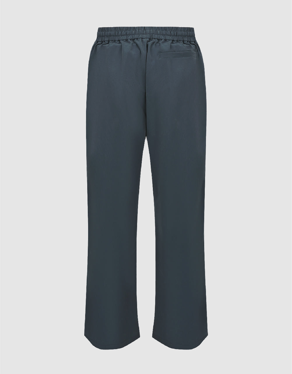 Elastic Waist Straight Pants