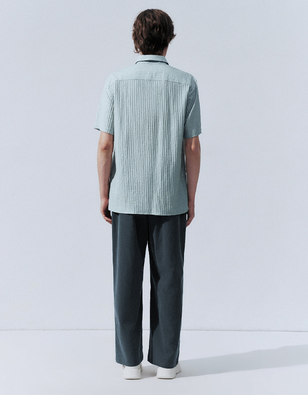 Elastic Waist Straight Pants