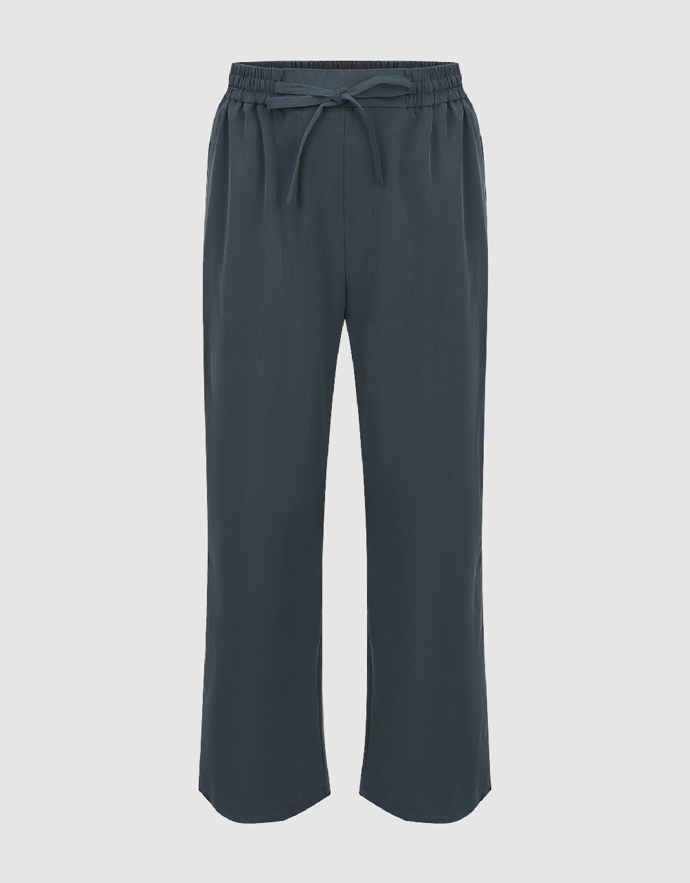 Elastic Waist Straight Pants