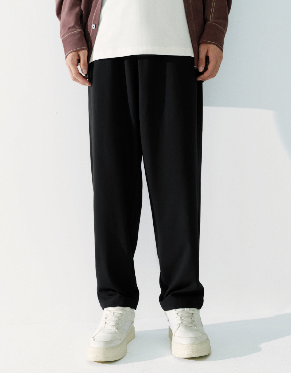 Drawstring Waist Carrot Fit Pants