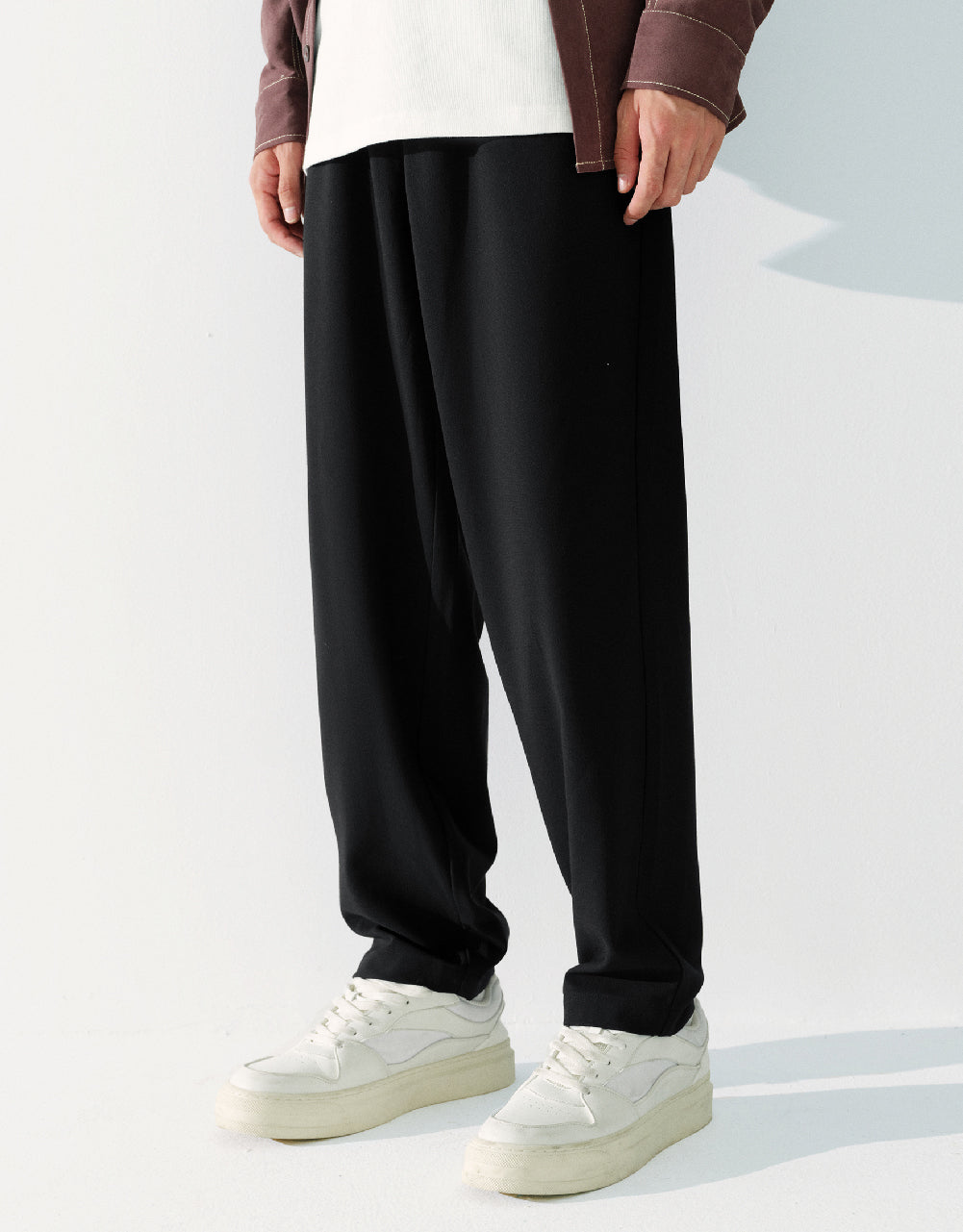 Drawstring Waist Carrot Fit Pants