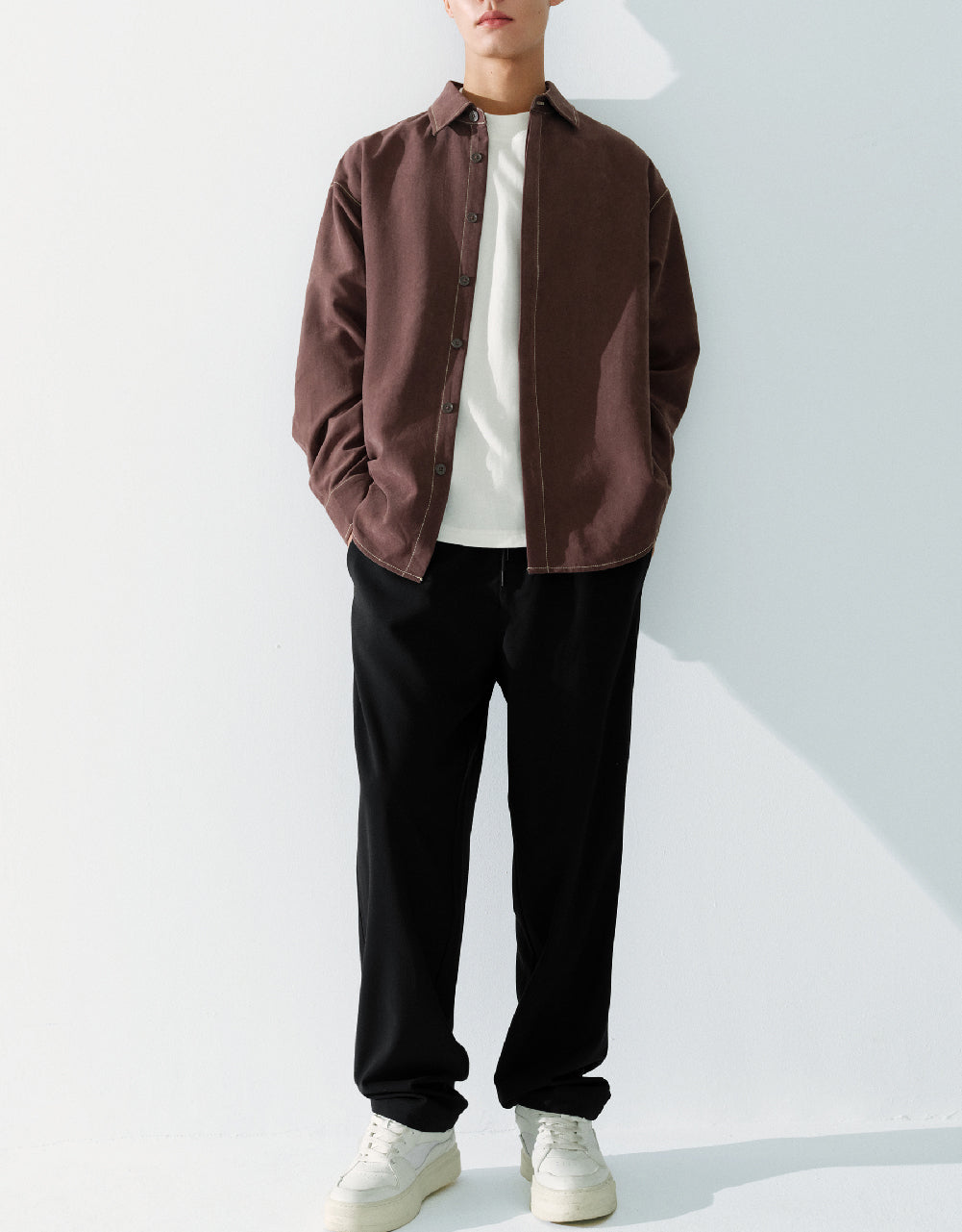Drawstring Waist Carrot Fit Pants