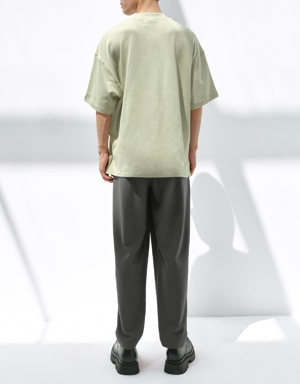 Drawstring Waist Carrot Fit Pants