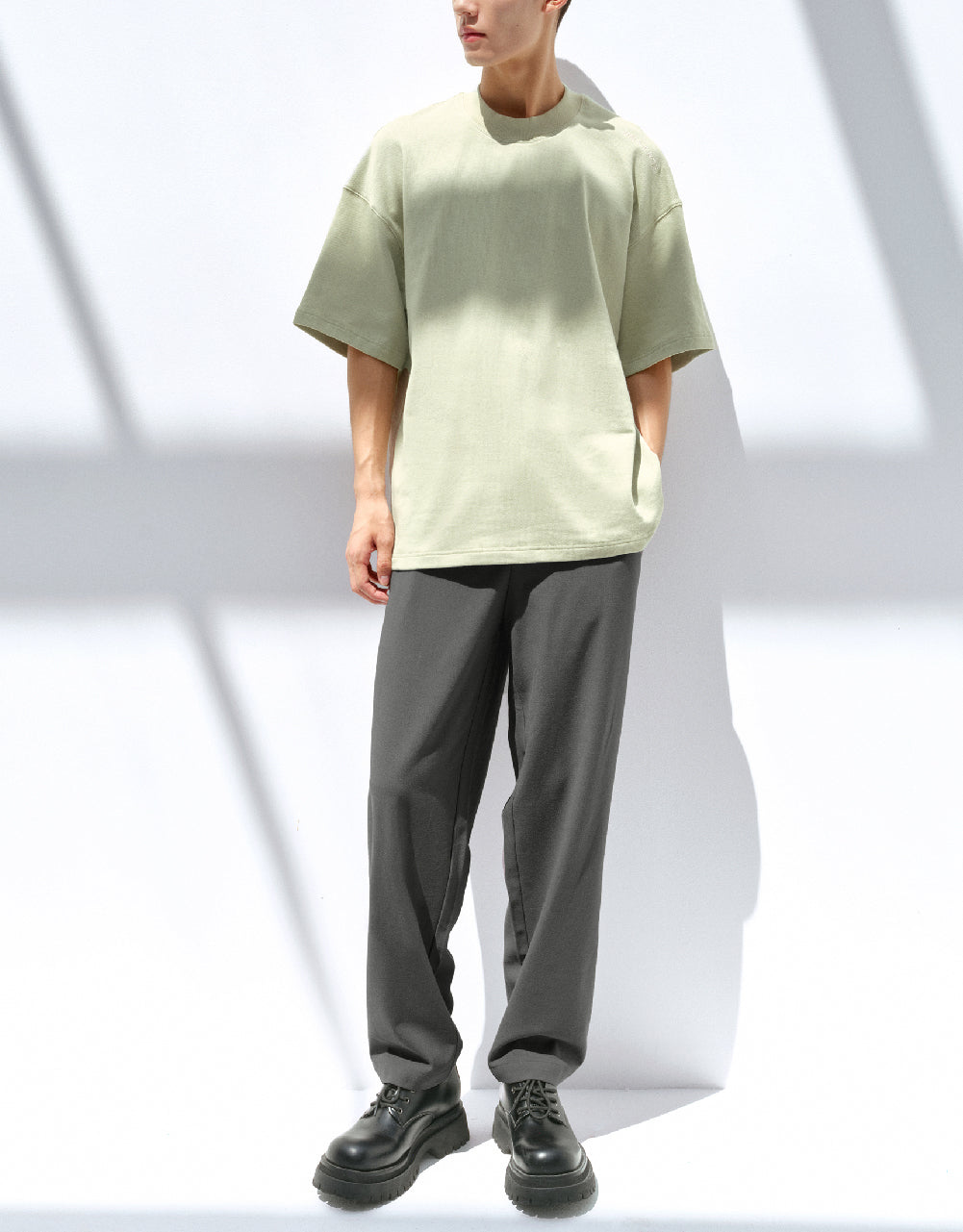 Drawstring Waist Carrot Fit Pants