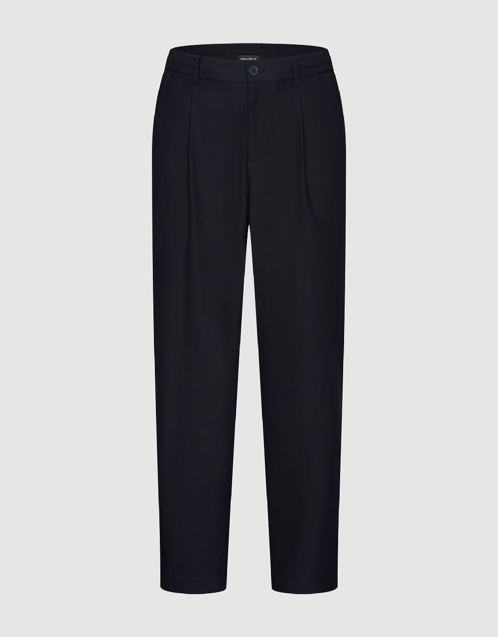 Elastic Waist Straight Pants