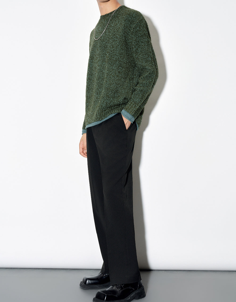 Straight Pants With Belt
