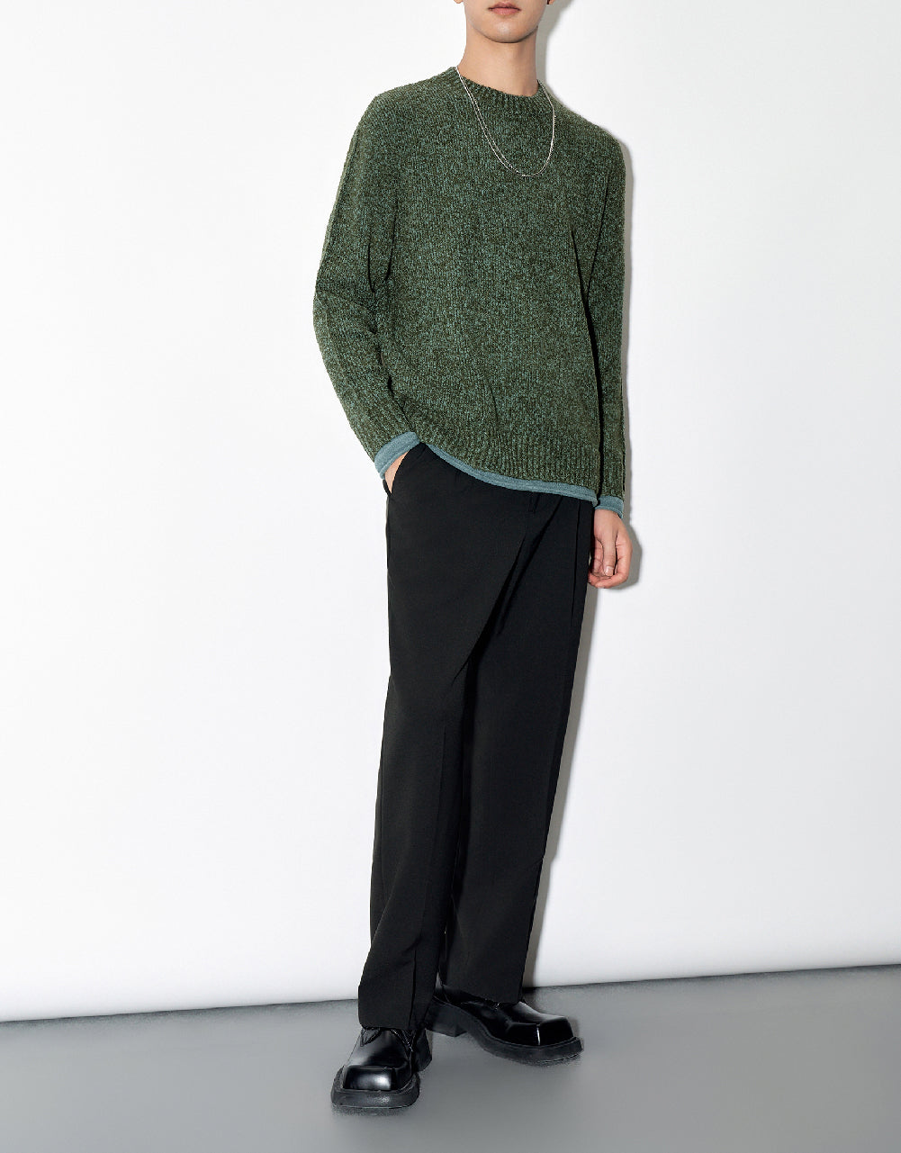 Straight Pants With Belt
