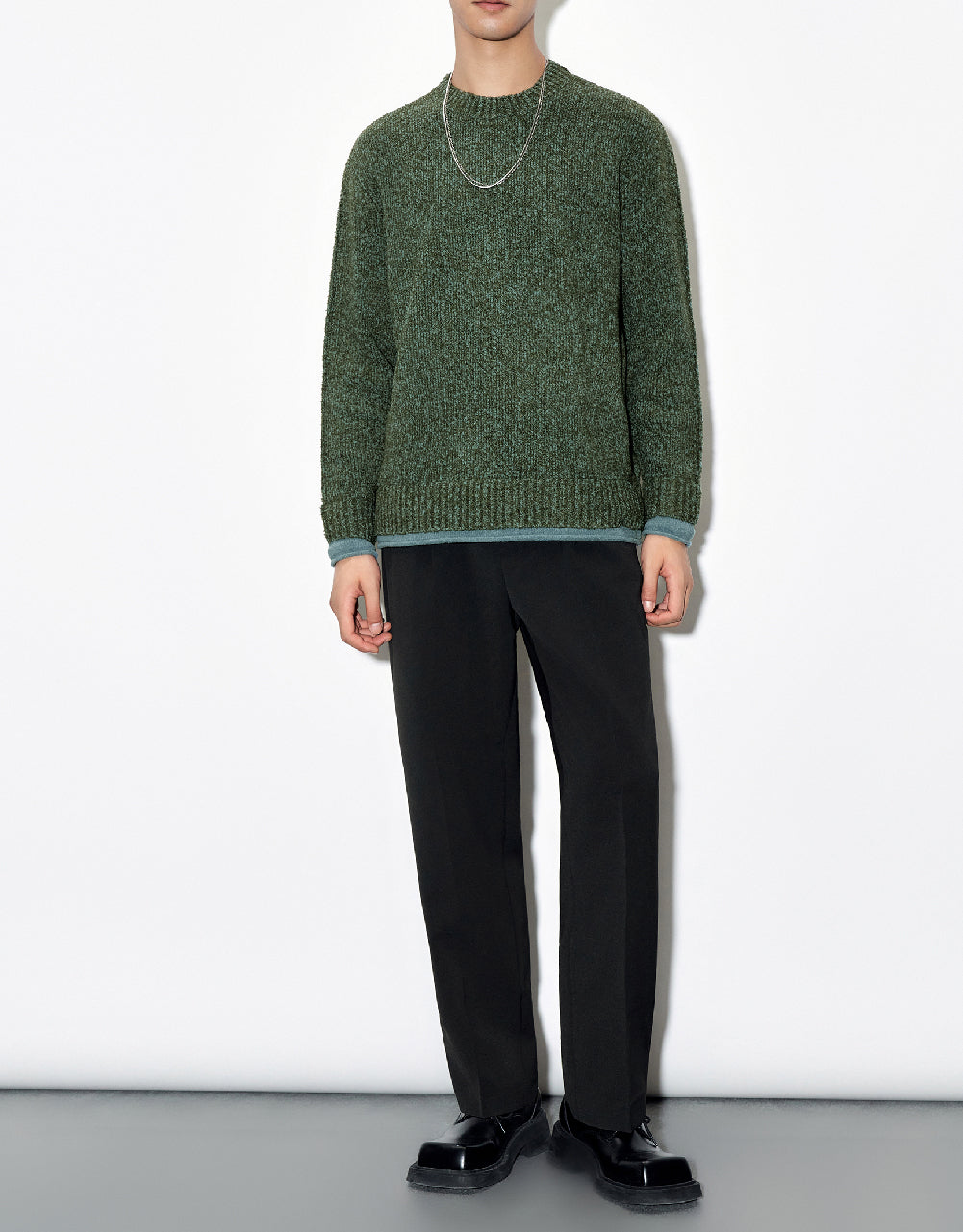 Straight Pants With Belt