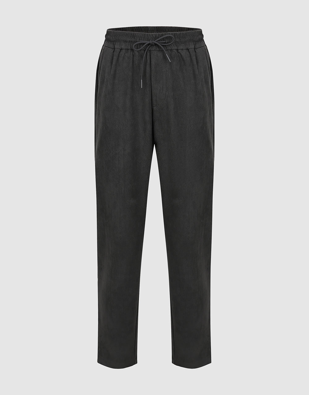 Drawstring Waist Knitted Straight Pants