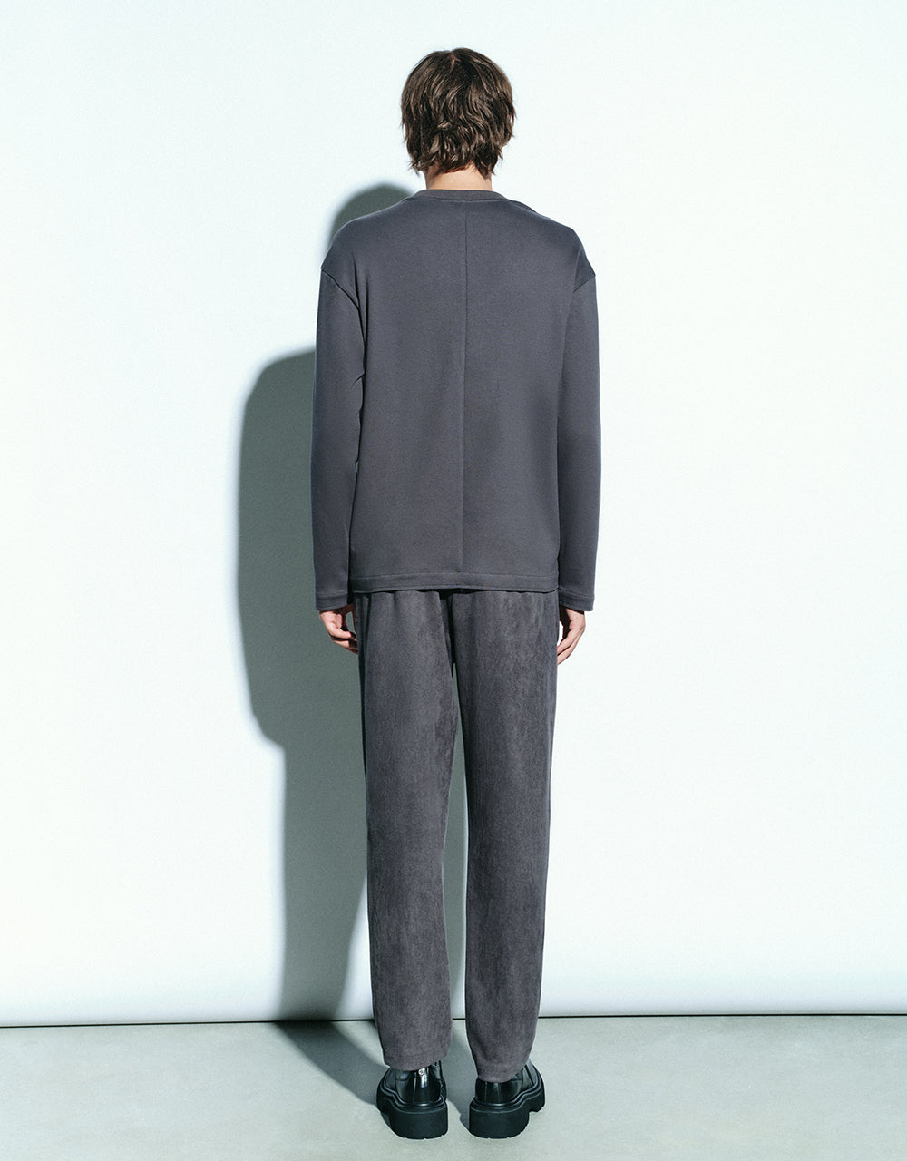 Drawstring Waist Knitted Straight Pants
