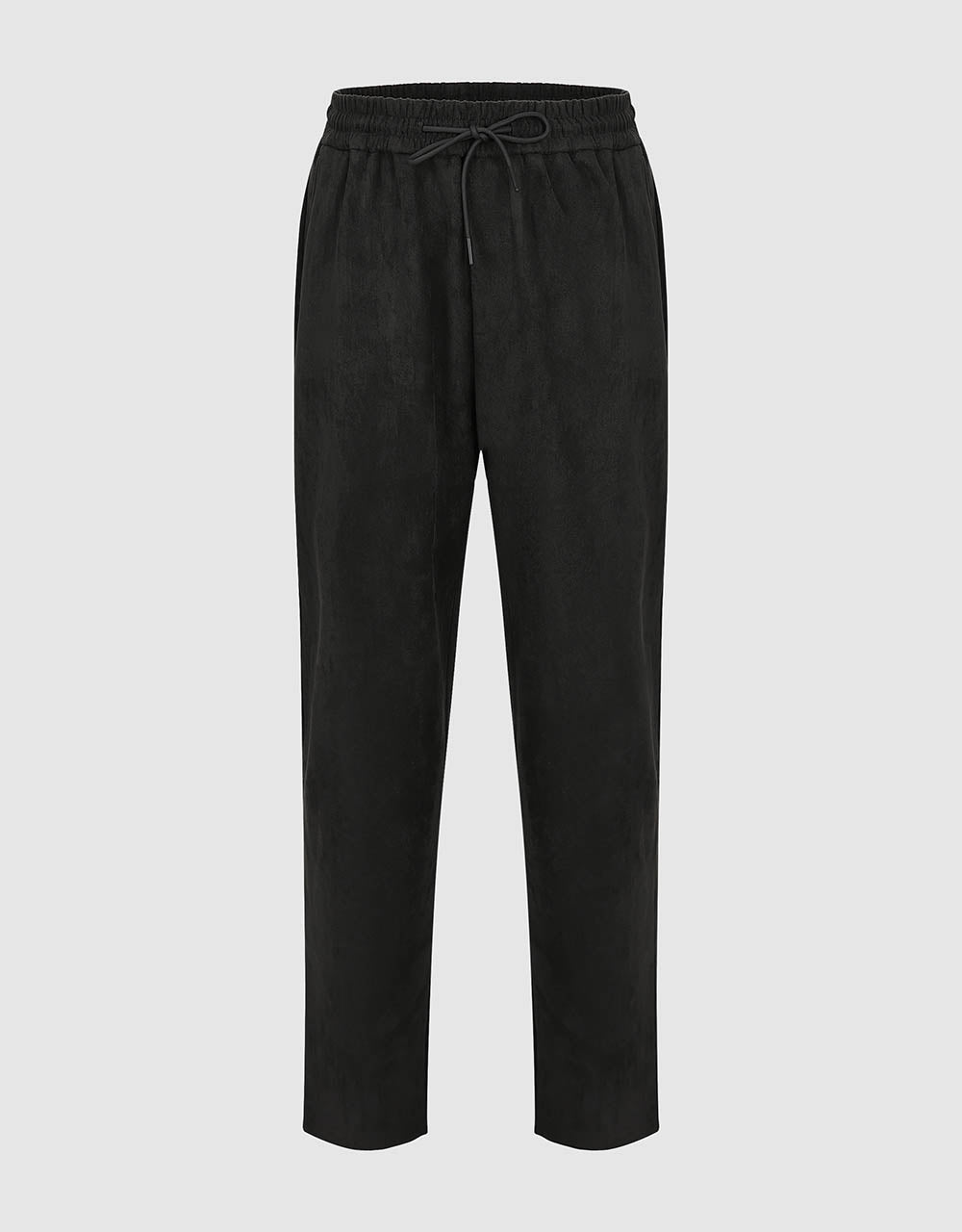 Drawstring Waist Knitted Straight Pants